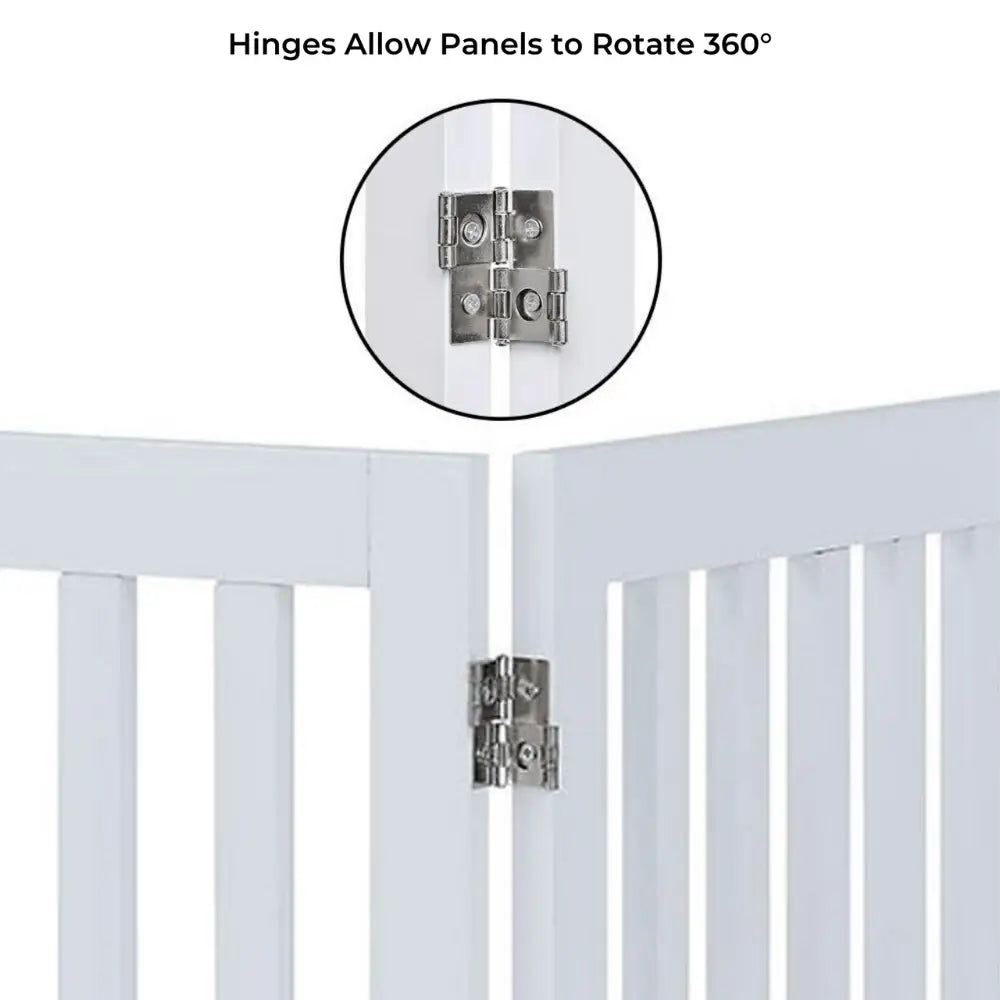 Three Panel Freestanding Dog Gate White - Pet Care > Dog Supplies > Cat & Dog Flaps