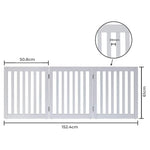 Three Panel Freestanding Dog Gate White - Pet Care > Dog Supplies > Cat & Dog Flaps