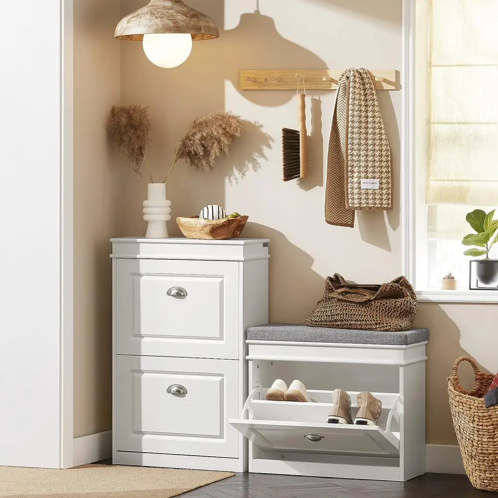 Tilt-Out Shoe Cabinet Shoe Rack - Furniture > Living Room > Shoe Storage