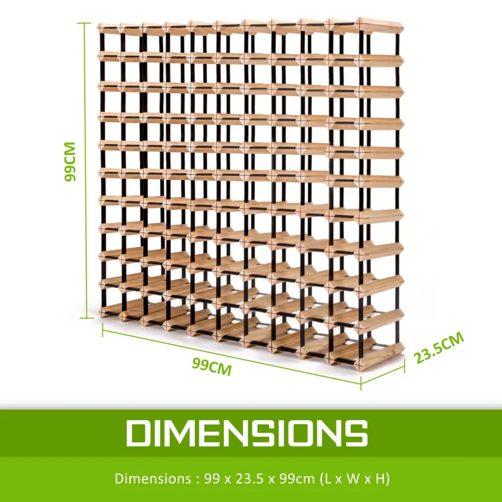 Timber Wine Rack Storage Cellar Organiser 110 Bottle - Home & Garden > Kitchenware