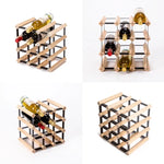 Timber Wine Rack Storage Cellar Organiser 12 Bottle - Home & Garden > Kitchenware