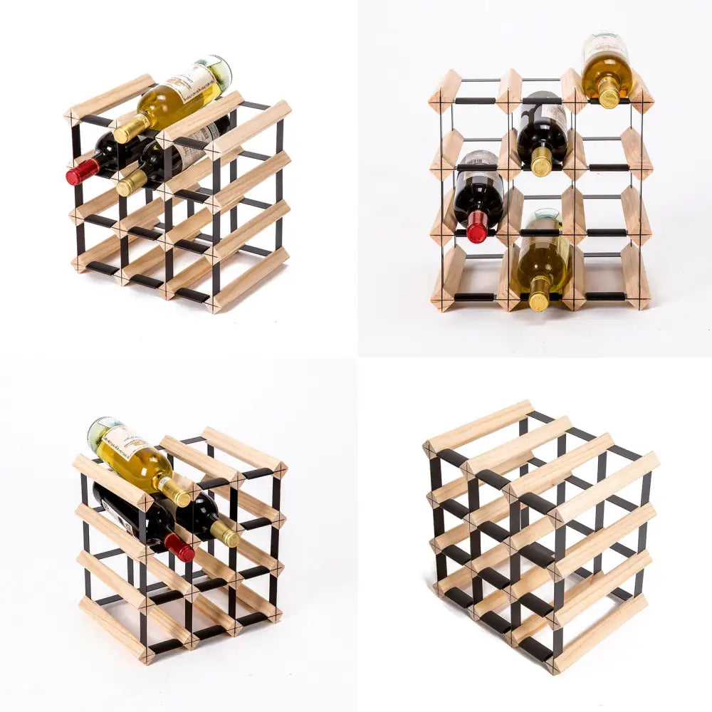 Timber Wine Rack Storage Cellar Organiser 12 Bottle - Home & Garden > Kitchenware