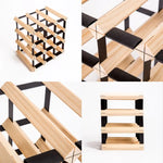 Timber Wine Rack Storage Cellar Organiser 12 Bottle - Home & Garden > Kitchenware