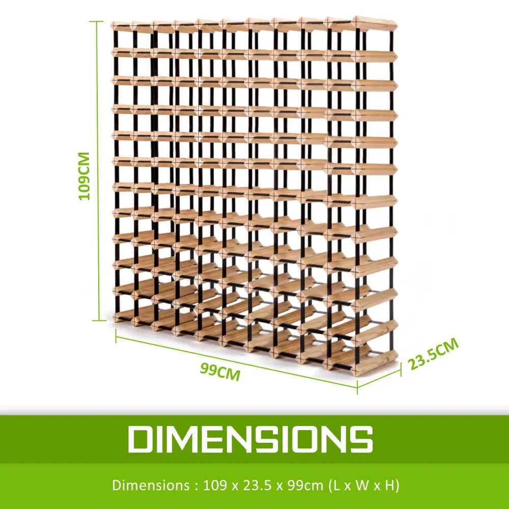 Timber Wine Rack Storage Cellar Organiser 120 Bottle - Home & Garden > Kitchenware