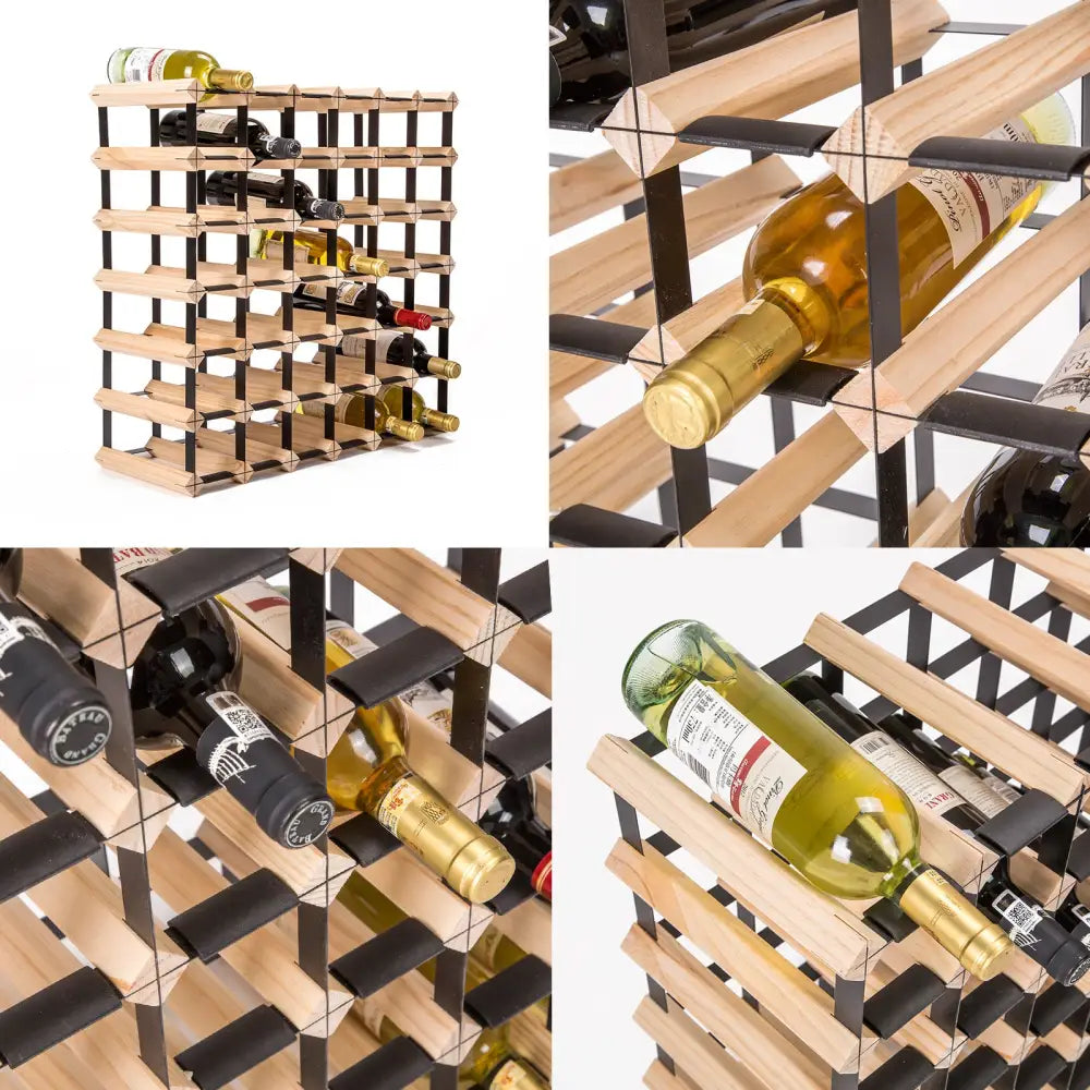 Timber Wine Rack Storage Cellar Organiser 42 Bottle - Home & Garden > Kitchenware