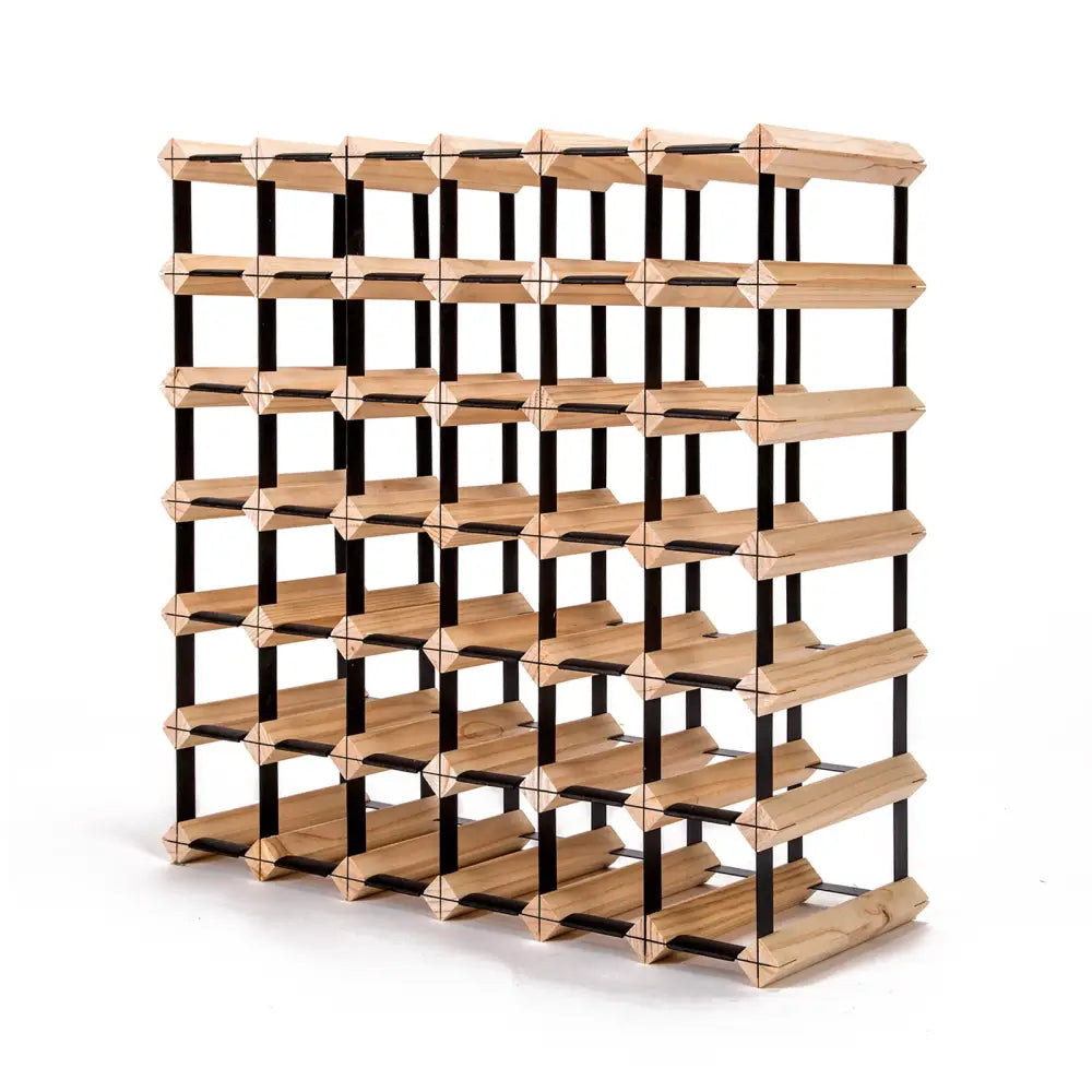 Timber Wine Rack Storage Cellar Organiser 42 Bottle - Home & Garden > Kitchenware