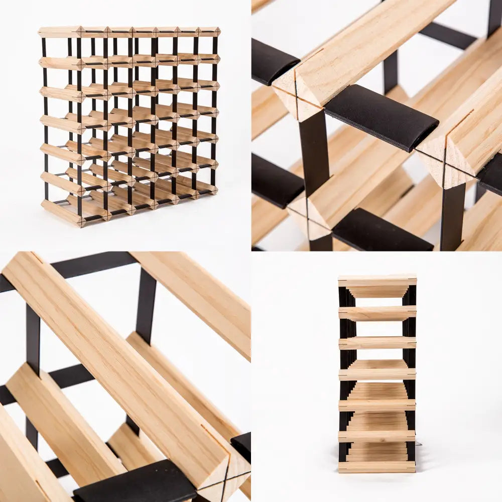 Timber Wine Rack Storage Cellar Organiser 42 Bottle - Home & Garden > Kitchenware