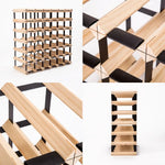 Timber Wine Rack Storage Cellar Organiser 42 Bottle - Home & Garden > Kitchenware