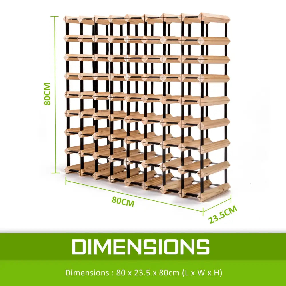 Timber Wine Rack Storage Cellar Organiser 72 Bottle - Home & Garden > Kitchenware