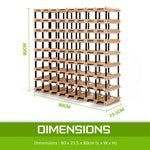 Timber Wine Rack Storage Cellar Organiser 72 Bottle - Home & Garden > Kitchenware