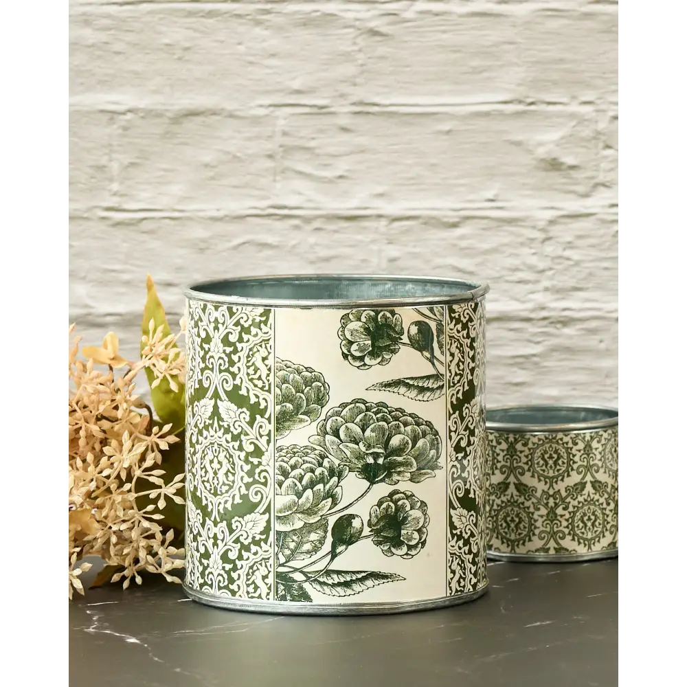 tin-planter-raj-dahlia-set-of-4 - Home & Garden > Decor > Garden Ornaments