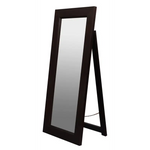 Toby Solid Mahogany Timber Standing Mirror (Chocolate) - Home & Garden > Decor