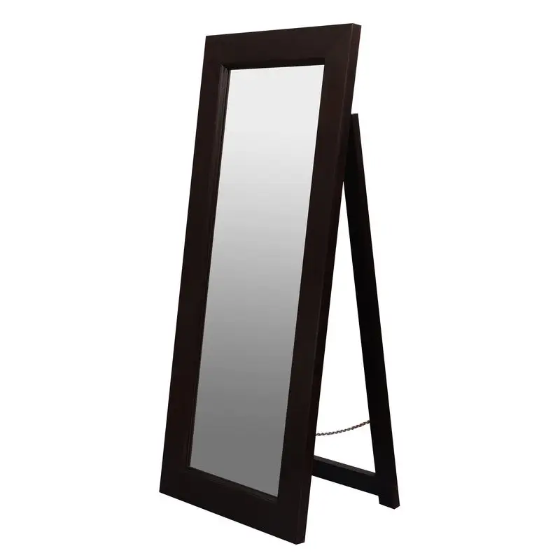Toby Solid Mahogany Timber Standing Mirror (Chocolate) - Home & Garden > Decor