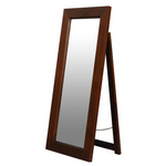 Toby Solid Mahogany Timber Standing Mirror (Mahogany) - Home & Garden > Decor