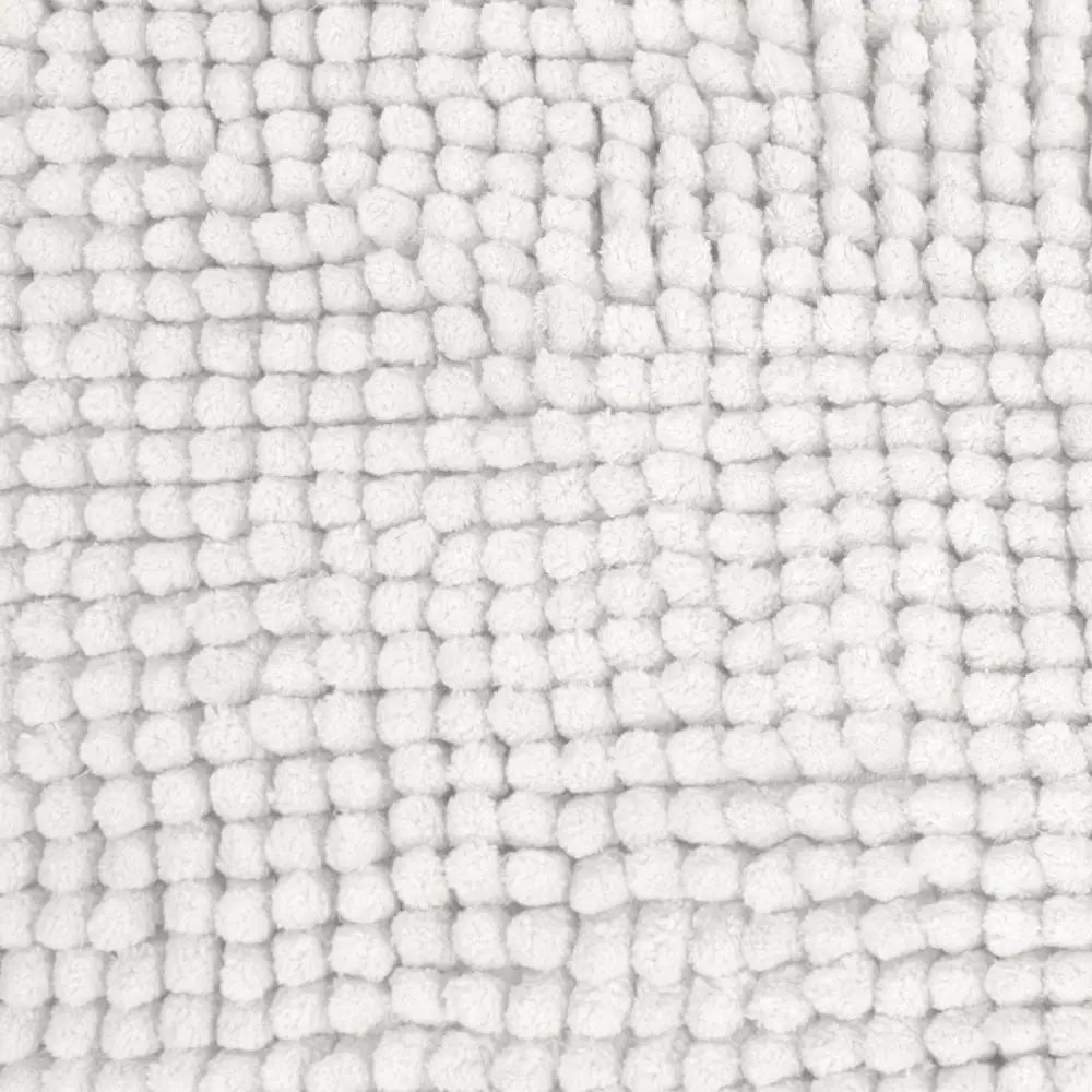 Toggle Microfiber Bath Mat Contourned White - Home & Garden > Bathroom Accessories
