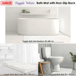 Toggle Microfiber Bath Mat Contourned White - Home & Garden > Bathroom Accessories