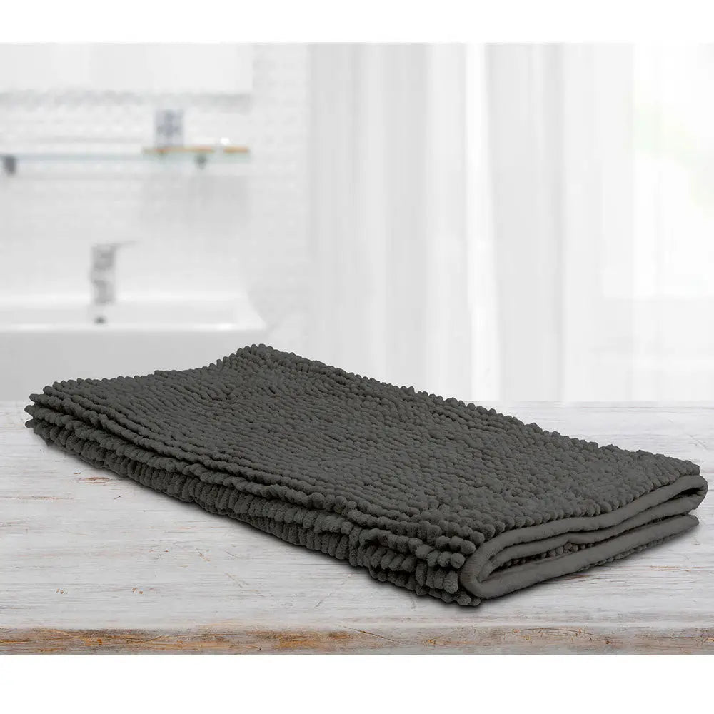 Toggle Microfiber Bath Mat Large Charcoal - Home & Garden > Bathroom Accessories