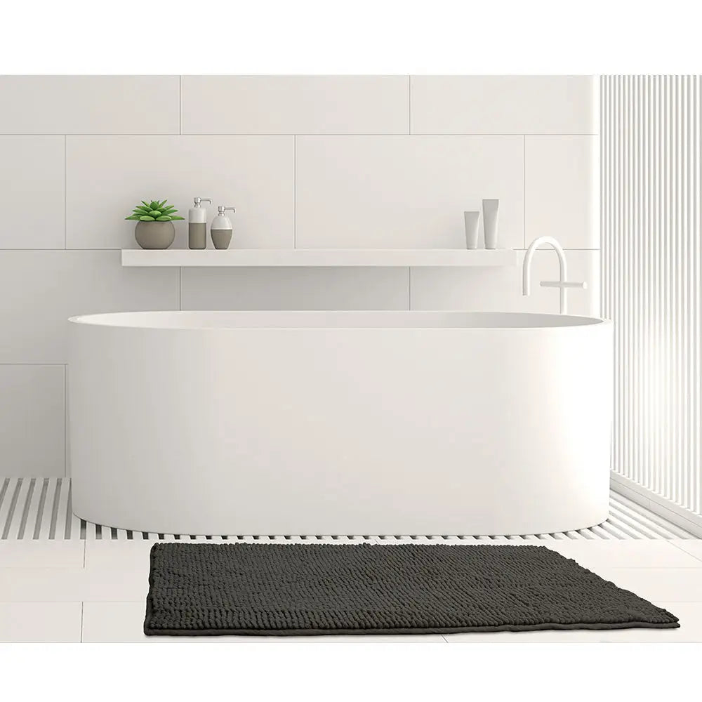 Toggle Microfiber Bath Mat Medium Charcoal - Home & Garden > Bathroom Accessories