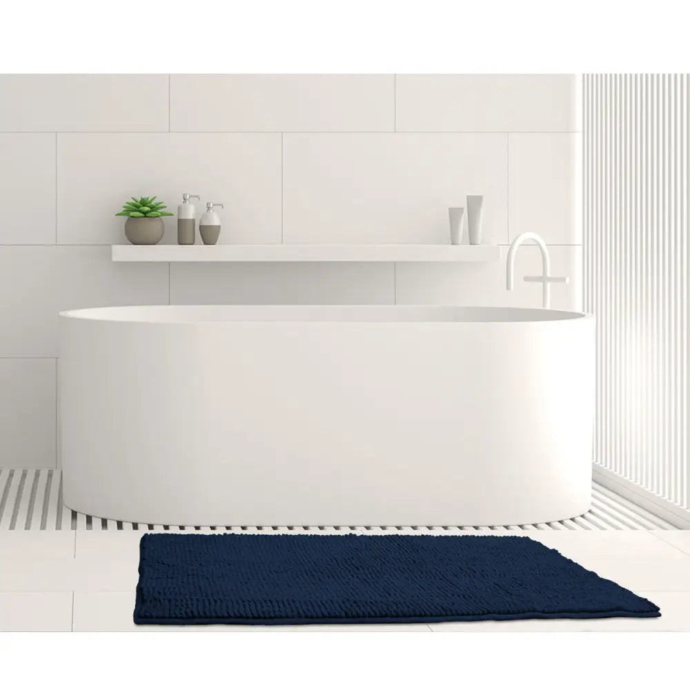 Toggle Microfiber Bath Mat Medium Navy - Home & Garden > Bathroom Accessories