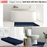 Toggle Microfiber Bath Mat Medium Navy - Home & Garden > Bathroom Accessories