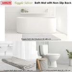 Toggle Microfiber Bath Mat Medium Silver - Home & Garden > Bathroom Accessories