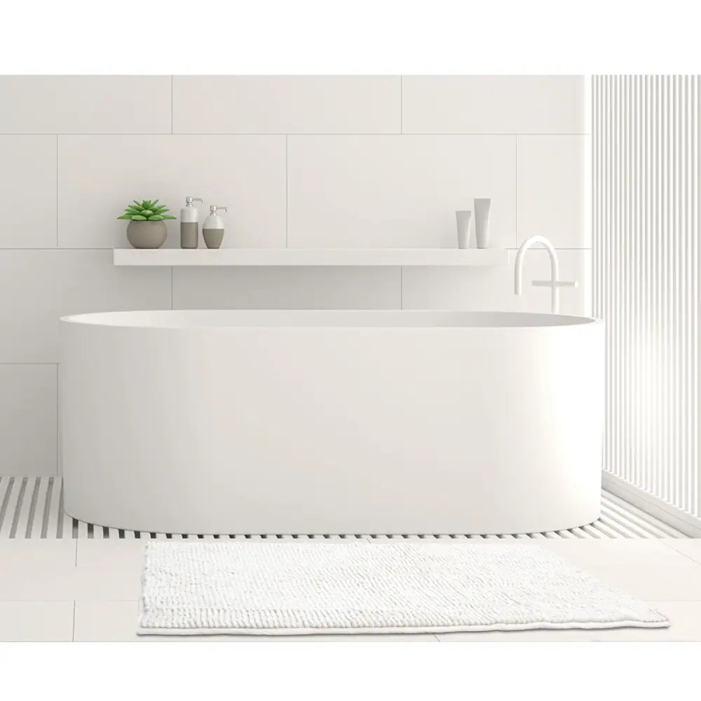 Toggle Microfiber Bath Mat Medium White - Home & Garden > Bathroom Accessories