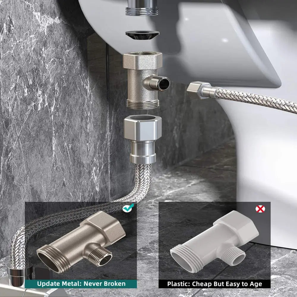 Toilet Bidet Seat Dual Nozzles Bidet Non Electric Toilet Water Sprayer Bathroom - Home & Garden > Bathroom Accessories