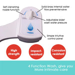 Toilet Bidet Seat Hygiene Water Wash Clean Unisex Easy Attachment Dual Nozzles - Home & Garden > Bathroom Accessories >