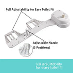 Toilet Bidet Seat Hygiene Water Wash Clean Unisex Easy Attachment Dual Nozzles - Home & Garden > Bathroom Accessories >