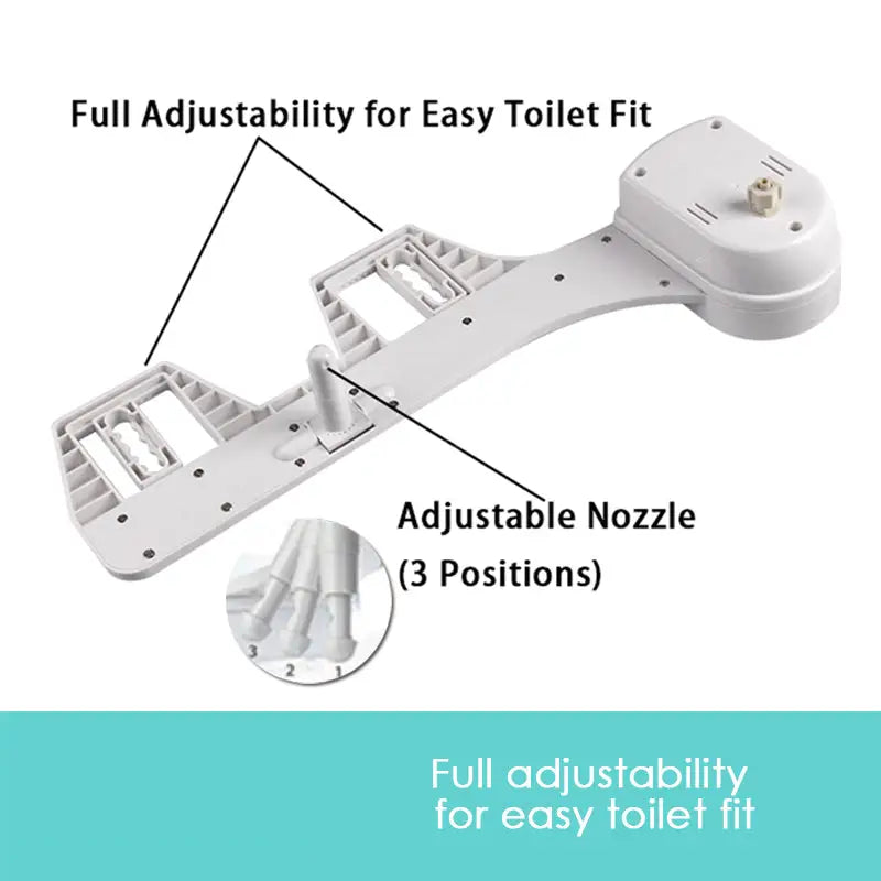 Toilet Bidet Seat Hygiene Water Wash Clean Unisex Easy Attachment Dual Nozzles - Home & Garden > Bathroom Accessories >