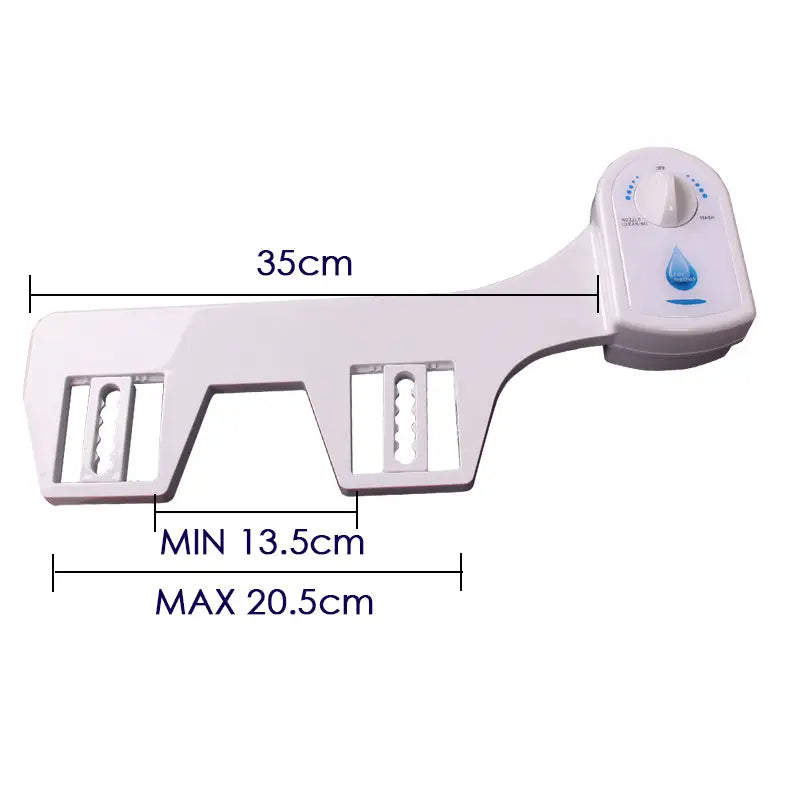 Toilet Bidet Seat Hygiene Water Wash Clean Unisex Easy Attachment Dual Nozzles - Home & Garden > Bathroom Accessories >