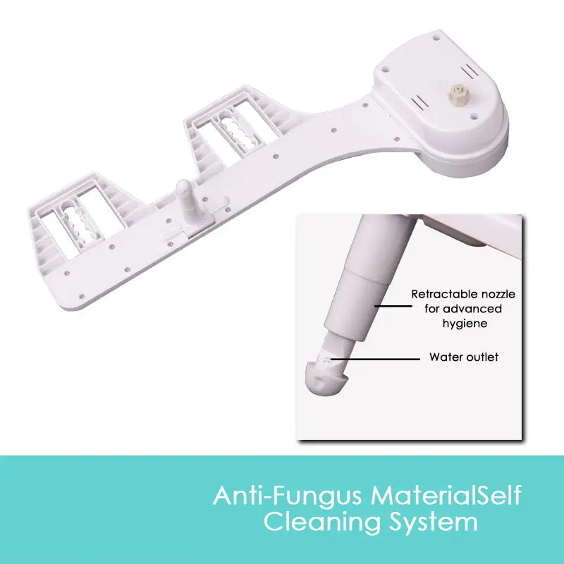 Toilet Bidet Seat Hygiene Water Wash Clean Unisex Easy Attachment Dual Nozzles - Home & Garden > Bathroom Accessories >