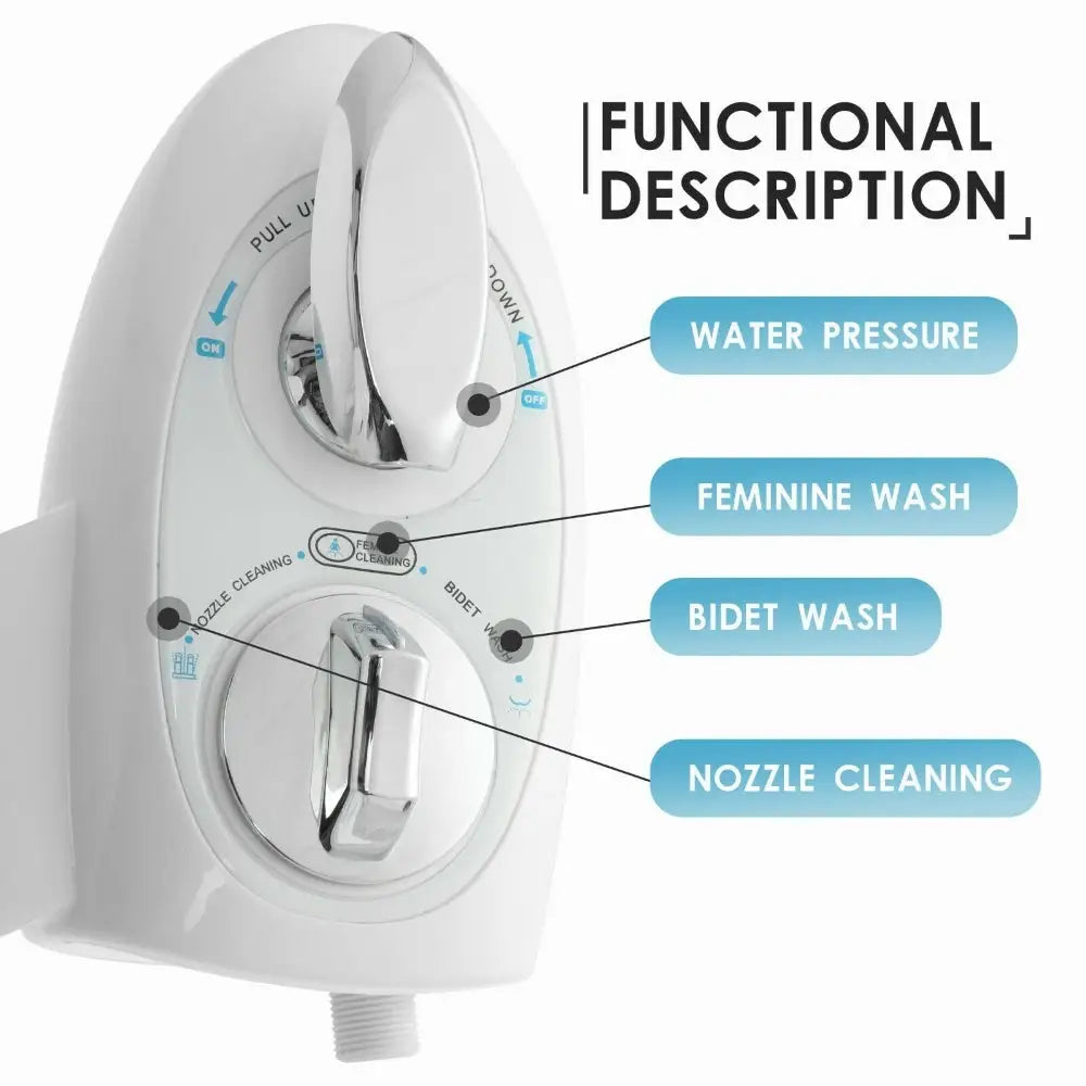 Toilet Bidet Seat Spray Hygiene Water Wash Clean Sanitation Bathroom Attachment - Furniture > Bathroom > Bidets