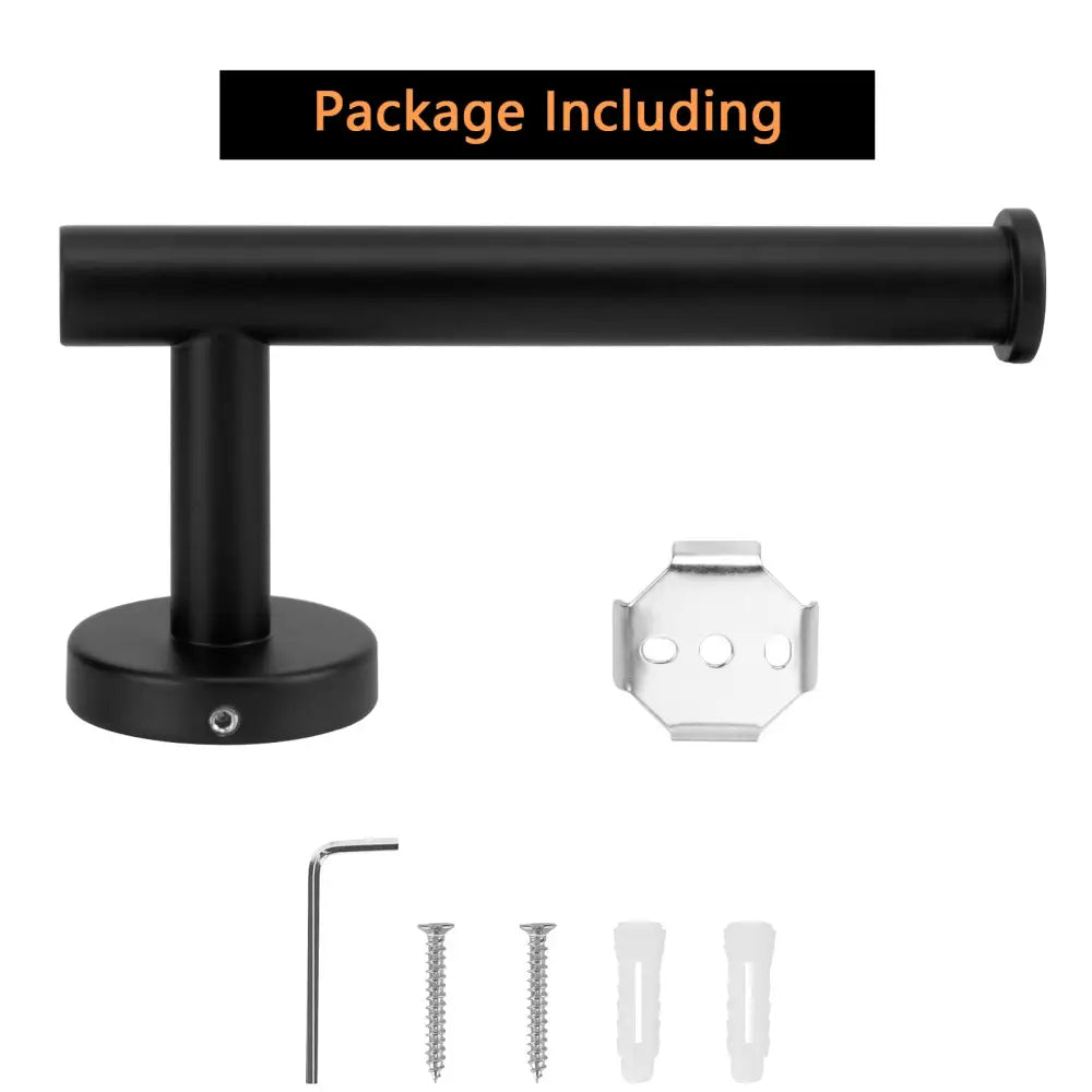 Toilet Paper Holder Black Wall Mount Bathroom Paper Roll Holder Roll Holder 304 - Home & Garden > Bathroom Accessories