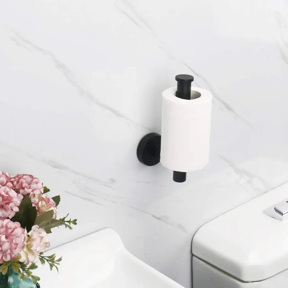 Toilet Paper Holder Black Wall Mount Bathroom Paper Roll Holder Roll Holder 304 - Home & Garden > Bathroom Accessories
