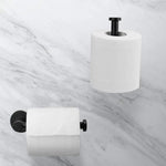 Toilet Paper Holder Self Adhesive Black Bathroom Paper Roll Holder Roll Holder 304 - Home & Garden > Bathroom