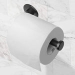 Toilet Paper Holder Self Adhesive Black Bathroom Paper Roll Holder Roll Holder 304 - Home & Garden > Bathroom