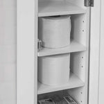 Toilet Paper Holder with Storage Freestanding Cabinet Toilet Brush Holder and Toilet Paper Dispenser 20x100x18 cm