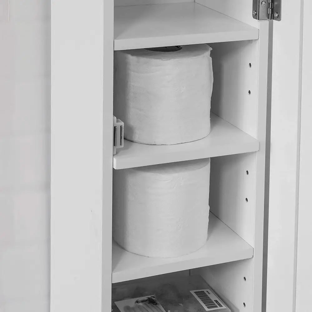 Toilet Paper Holder with Storage Freestanding Cabinet Toilet Brush Holder and Toilet Paper Dispenser 20x100x18 cm
