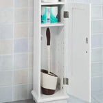 Toilet Paper Holder with Storage Freestanding Cabinet Toilet Brush Holder and Toilet Paper Dispenser 20x100x18 cm