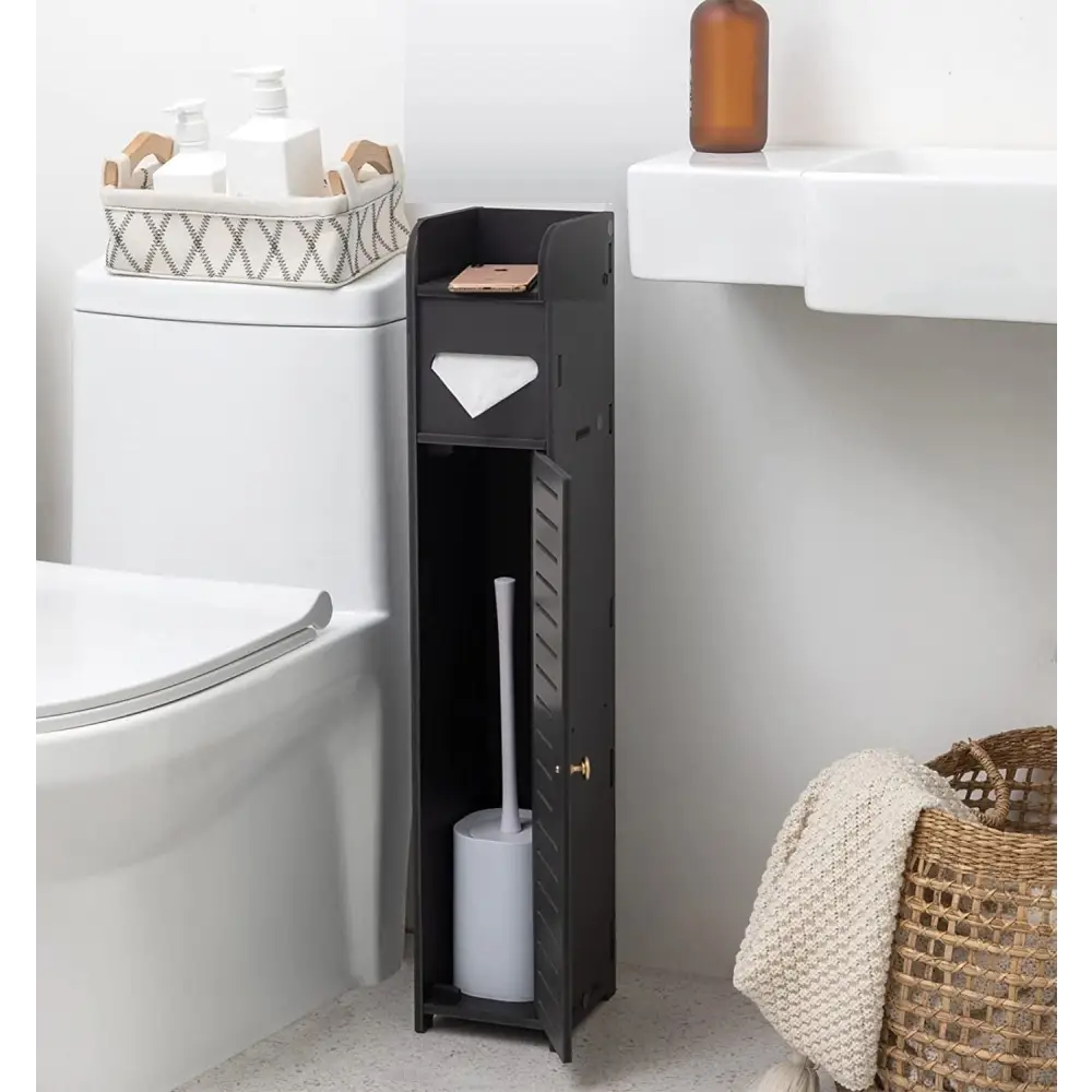 Toilet Paper Roll Holder for Bathroom (Black 80 cm) - Home & Garden > Bathroom Accessories > Toilet Paper Holders