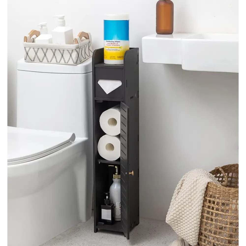 Toilet Paper Roll Holder for Bathroom (Black 80 cm) - Home & Garden > Bathroom Accessories > Toilet Paper Holders