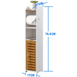 Toilet Paper Roll Holder for Bathroom with roller (Bamboo 76cm) - Home & Garden > Bathroom Accessories