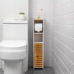 Toilet Paper Roll Holder for Bathroom with roller (Bamboo 76cm) - Home & Garden > Bathroom Accessories