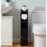 Toilet Paper Roll Holder for Bathroom with roller (Black 76cm) - Home & Garden > Bathroom Accessories > Toilet Paper