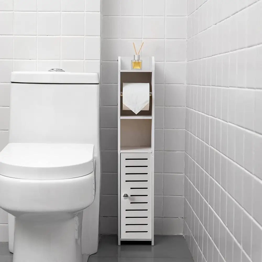 Toilet Paper Roll Holder for Bathroom with roller (White 76cm) - Home & Garden > Bathroom Accessories
