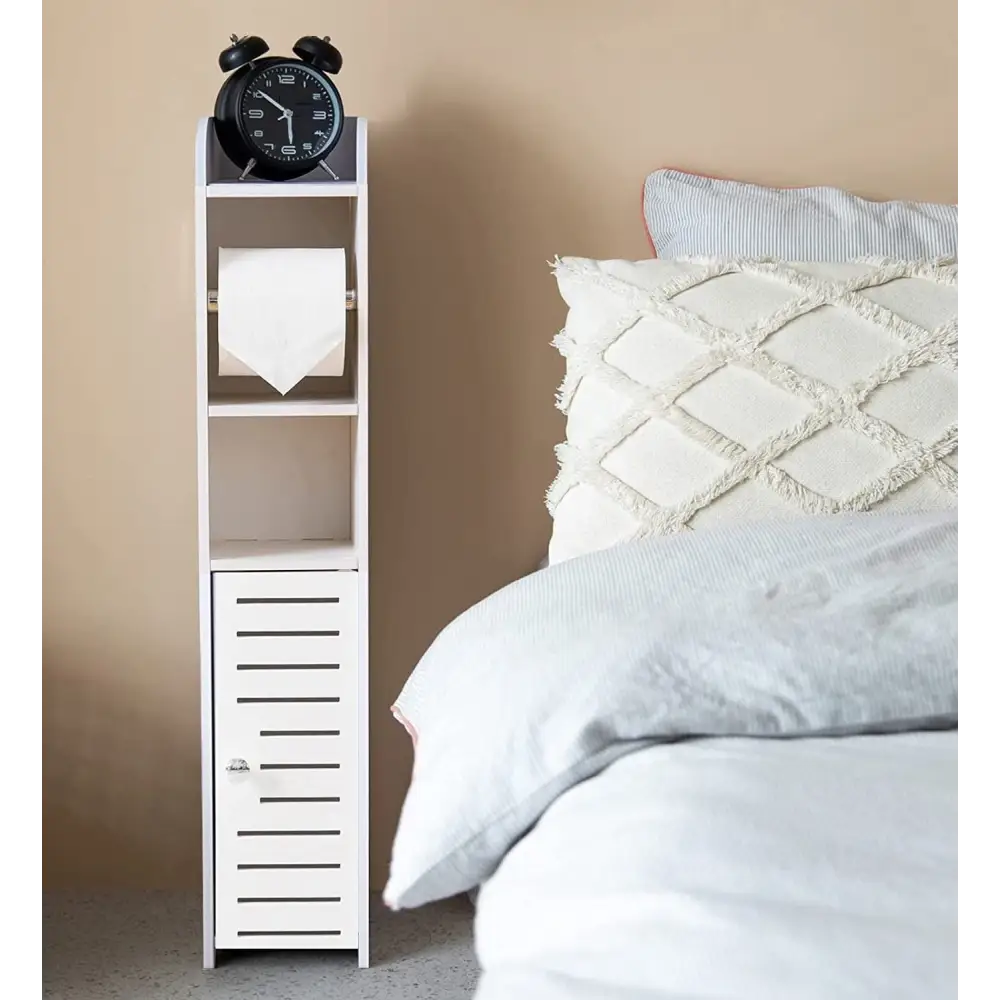 Toilet Paper Roll Holder for Bathroom with roller (White 76cm) - Home & Garden > Bathroom Accessories