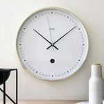 Toki Metta Brushed Gold Silent Sweep Second Wall Clock Date 40cm - Home & Garden > Home & Garden Others