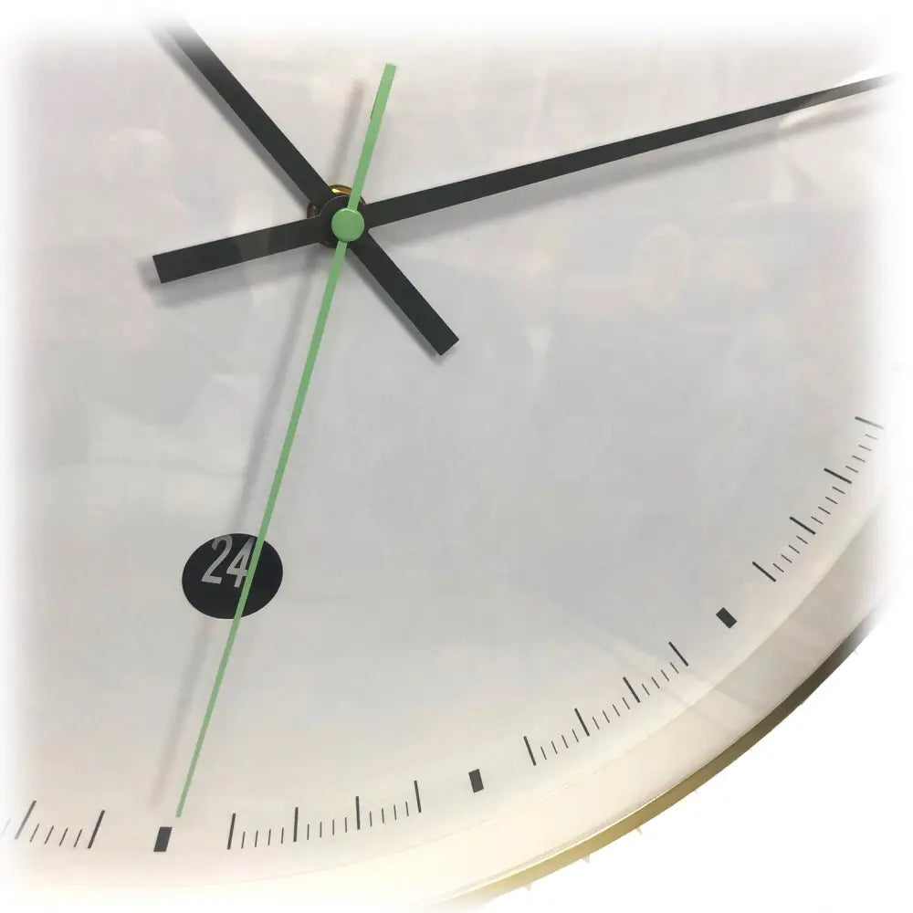 Toki Metta Brushed Gold Silent Sweep Second Wall Clock Date 40cm - Home & Garden > Home & Garden Others