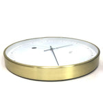 Toki Metta Brushed Gold Silent Sweep Second Wall Clock Date 40cm - Home & Garden > Home & Garden Others